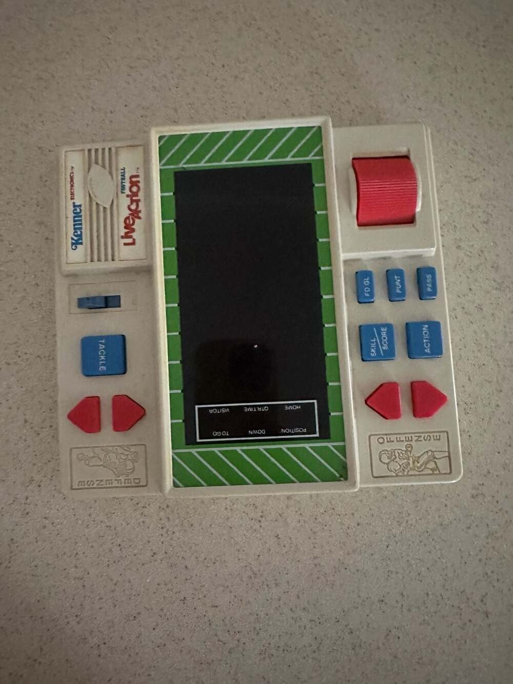 Vintage 1980 Kenner Live Action Football Handheld Electronic Game